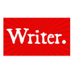 Writer Red Business Card Template