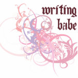 Writing Babe Photo Cut Outs