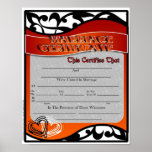 Wrought Iron Lace marriage Certificate Posters