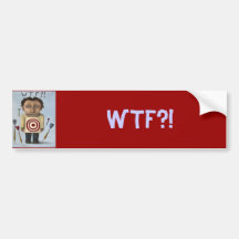 WTF?! 2 BUMPER STICKERS