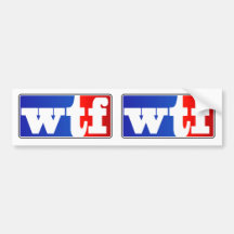 WTF Sports Fan Bumper Sticker