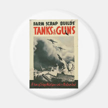 ww2 poster Build Tanks Magnets