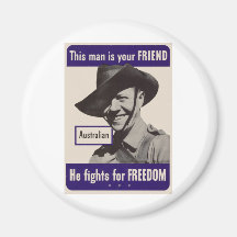 WWII Australian Fridge Magnet