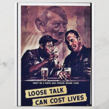 Wwii Loose Talk5 Personalized Flyer