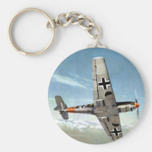 WWII ME-109 Aircraft in Flight Keychain