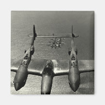 WWII P-38 Lightnings Magnet