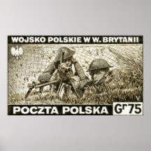 WWII Polish Army in England Print