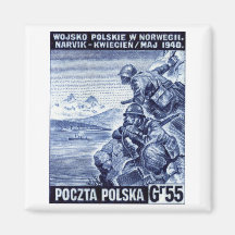 WWII Polish Army in Narvik, Norway Refrigerator Magnets