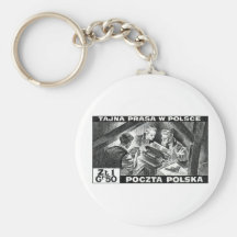 WWII Polish Underground Press Key Chain