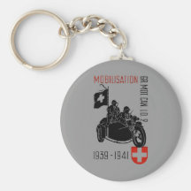 WWII Swiss Recon Motorcycle Keychains