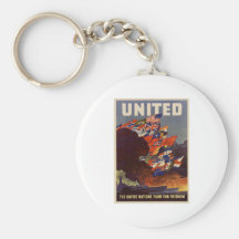 WWII United Nations Keychain