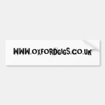 WWW.OXFORDGIGS.CO.UK BUMPER STICKER