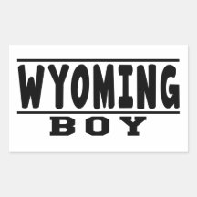 Wyoming Boy Designs Rectangular Sticker