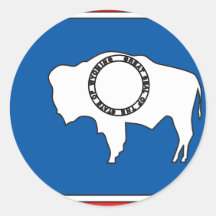 Wyoming Flag Map Sticker