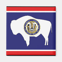 WYOMING FLAG REFRIGERATOR MAGNETS