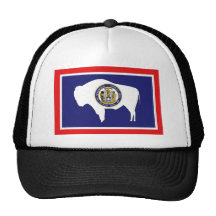 WYOMING FLAG TRUCKER HAT