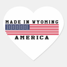 Wyoming Made In Designs Heart Sticker