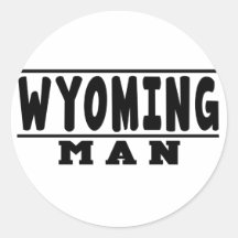 Wyoming Man Designs Sticker