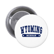Wyoming Michigan College Style tee shirts Pins