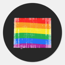 WYOMING PRIDE - DISTRESSED -.png Stickers