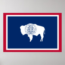 Wyoming, United States flag Print