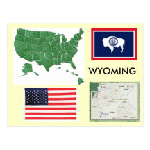 Wyoming, USA Postcards