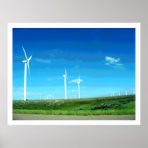 Wyoming Wind Turbines II Print