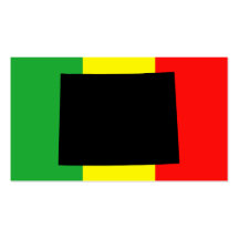 Wyoming with Rasta Colours Business Card Template