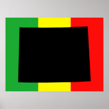 Wyoming with Rasta Colours Posters