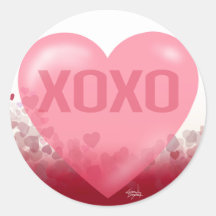 X0X0 Hugs and Kisses Heart Festival Sticker