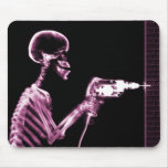 X-RAY CONSTRUCTION SKELETON DRILLING PINK MOUSEMAT