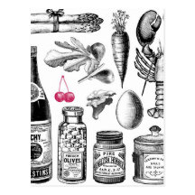 X-Ray Grocery Bag Postcard