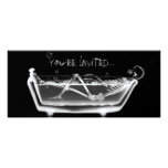 X-Ray Skeleton B&W Bath Time Invites