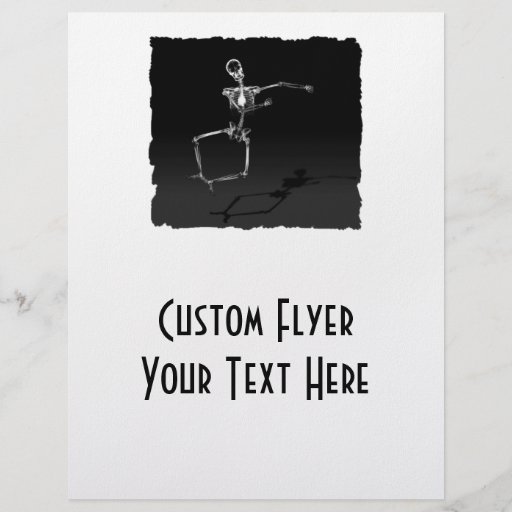 X-RAY SKELETON JOY LEAP B&W FLYER DESIGN
