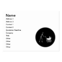 X-Ray Skeleton Mum & Baby - Original B&W Business Card