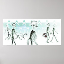 X-Ray Skeletons Afternoon Stroll Poster