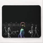 X-Ray Skeletons Midnight Stroll - B&W & Rainbow mousepads