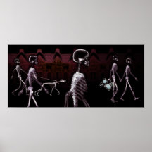 X-Ray Skeletons Midnight Stroll Posters