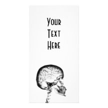 X-RAY SKULL BRAIN - BLACK & WHITE PHOTO CARD TEMPLATE