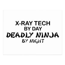 X-Ray Tech Deadly Ninja Post Card