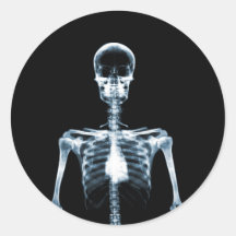 X-Ray Vision Blue Single Skeleton Stickers