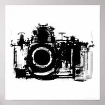 X-RAY VISION CAMERA - BLACK & WHITE POSTERS