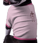 X-Ray Vision Single Skeleton White Red Dog Clothes