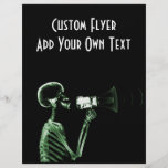 X-RAY VISION SKELETON ON MEGAPHONE - GREEN FLYER DESIGN