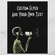 X-RAY VISION SKELETON ON MEGAPHONE - YELLOW FLYER