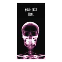 X-RAY VISION SKELETON SKULL - PINK CUSTOMIZED PHOTO CARD