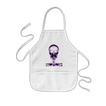 X-RAY VISION SKELETON SKULL PURPLE APRONS