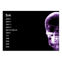 X-RAY VISION SKELETON SKULL - PURPLE BUSINESS CARDS