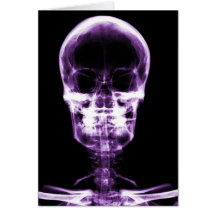 X-RAY VISION SKELETON SKULL PURPLE CARDS