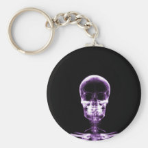 X-RAY VISION SKELETON SKULL PURPLE KEY CHAINS